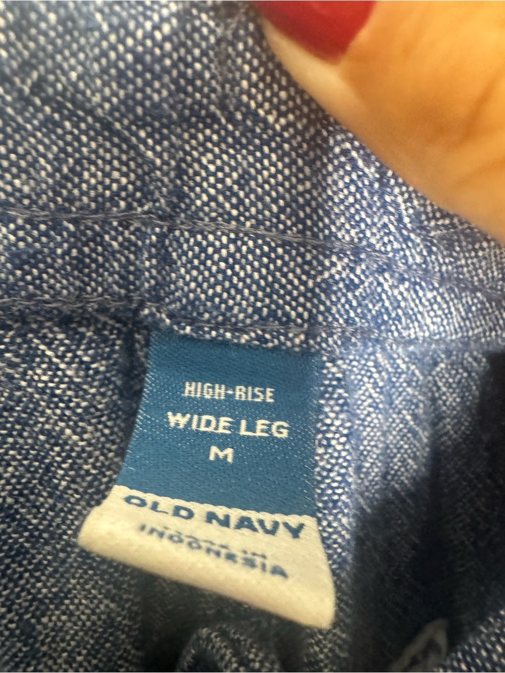 Old Navy woman's wide leg pull over linen stretchy waist pants boho coastal - Picture 6 of 8